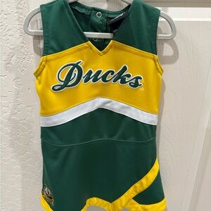 Oregon Ducks Green and Yellow Cheerleader Dress